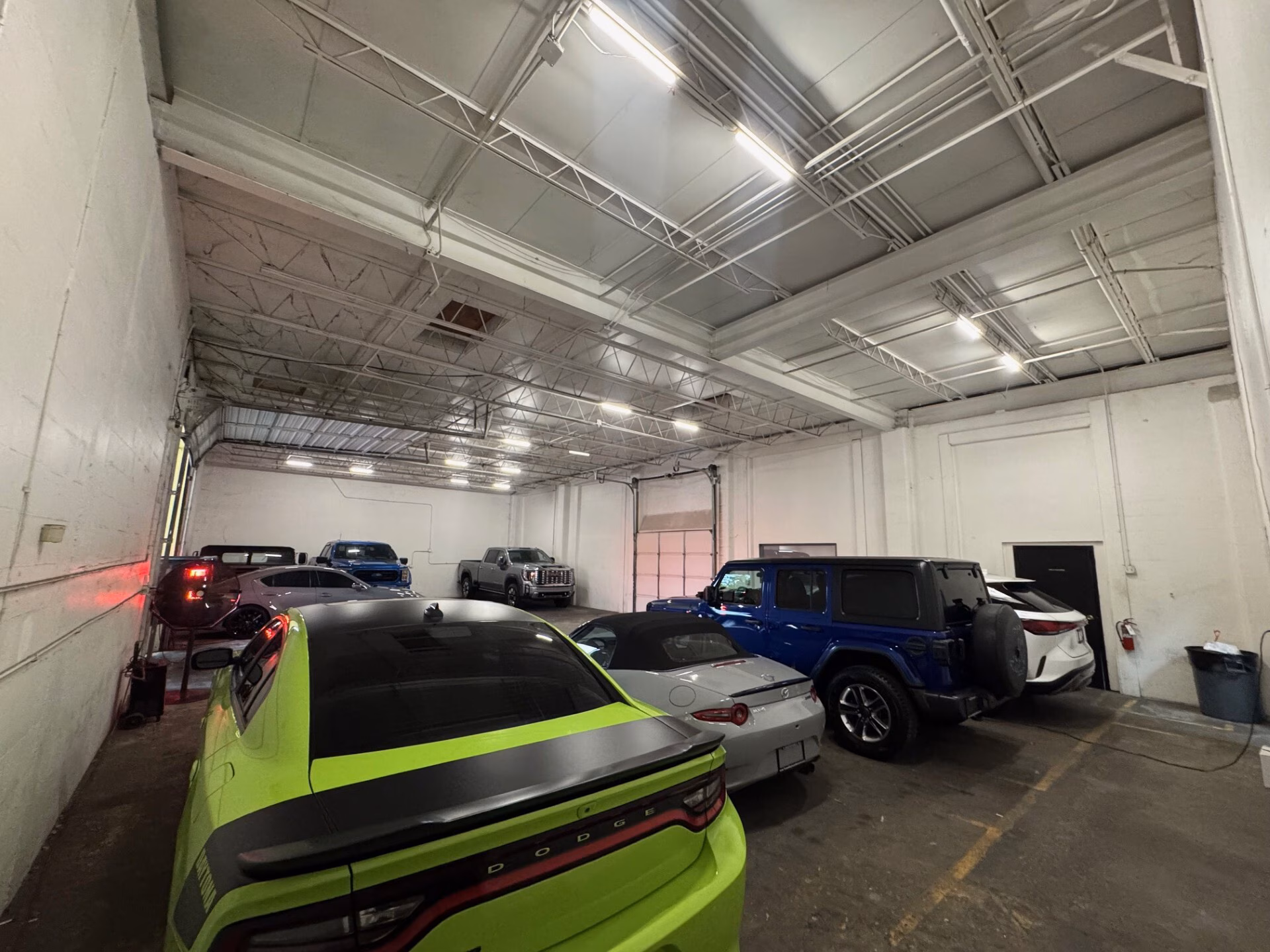 Rear interior of the warehouse
